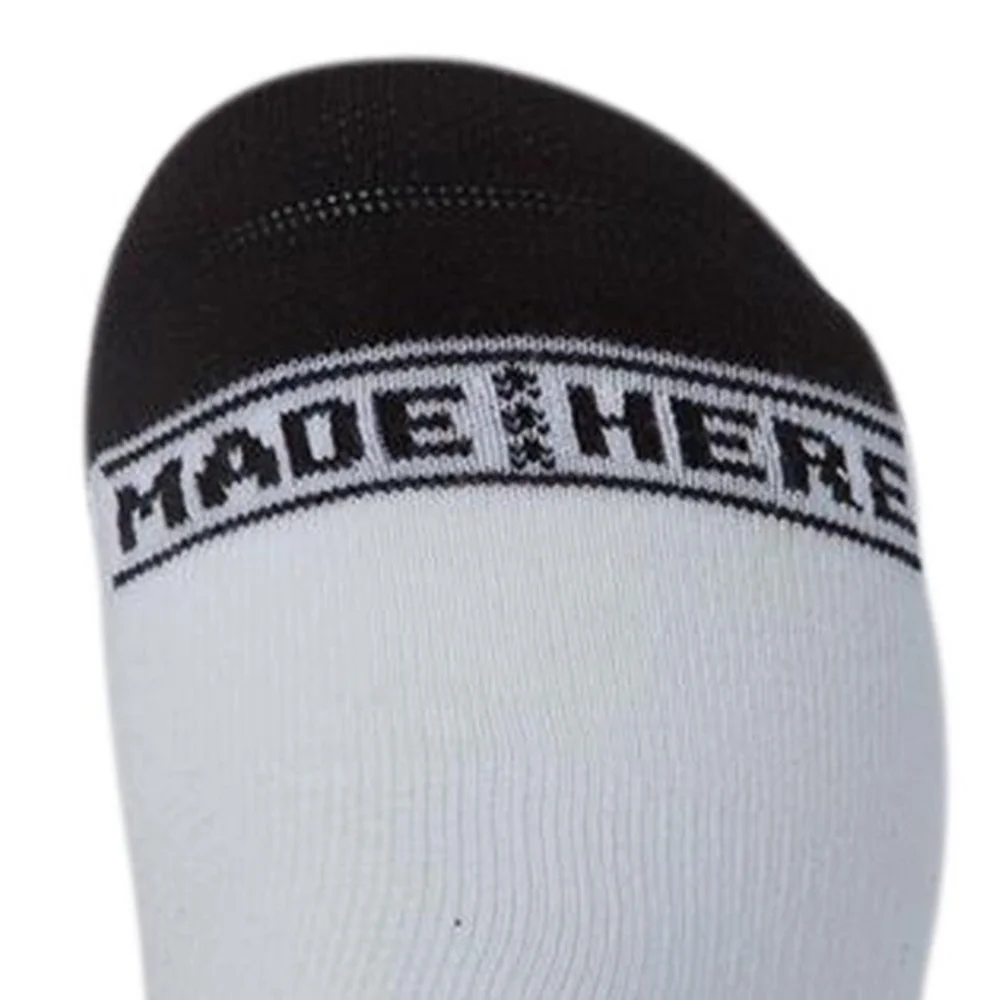 3 Pair MADE HERE Rawley Classic Crew White Black Cotton Unisex Socks Sz S/M NWT